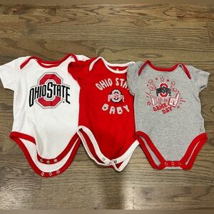 Three pack of Ohio State University bodysuits - Size 12 Months